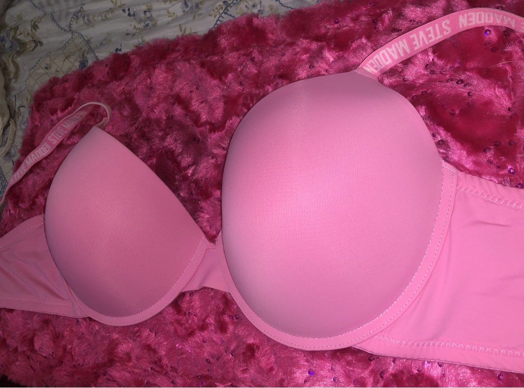 Steve Madden Neon Pink Bra Size 40C (Category: Undergarments & Loungewear) located in Mandaluyong City. Submitted by jennyitems (Listing ID 1466136911, Image 2). Description: 🌸 Brand New! Size 40C 🌸 Design: Neon Pink 🌸 Clean. Brand New. 🌸 Shipping Fee c/o Buyer 🚚 🌸 For Plus Size 💃🏻 🌸 Steve Madden! 😍👍 🌸 Composition: 90% Nylon• 10% Spandex 🌸 Very Nice! So gorgeous! 😍🩷 🌸 Shipping Fee c/o Buyer. Courier Options 🚚 : 1. Angkas 2. Lalam