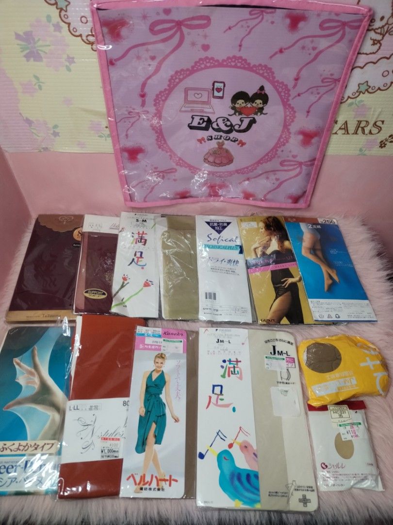 Stockings Bundle (Category: Socks & Tights) located in Paombong. Submitted by eandj.shop (Listing ID 1466046444, Image 3). Description: 🎀 Bundle Assorted Stockings 🎀 Sizes range from S-M to L-LL in various colors and styles 🎀 Ideal for everyday wear and office outfits 🎀 Selling as a bundle.