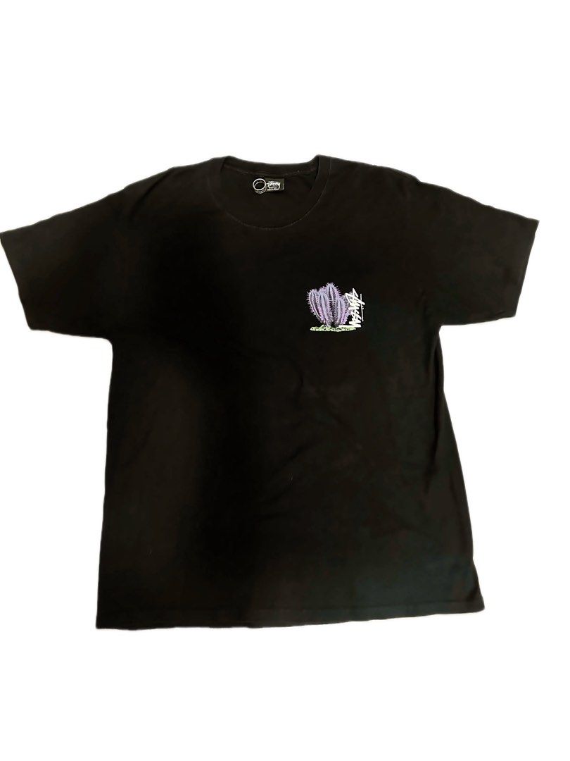 Stüssy Cactus Tee Black Large (Authentic) (Category: Tshirts & Polo Shirts ) located in Manila. Submitted by ylsrarities (Listing ID 1466092388, Image 2). Description: 100% cotton Made in Mexico Size L 23Wx30L Black colorway Pre owned condition No major flaws noted Please review all photos carefully for condition and details..