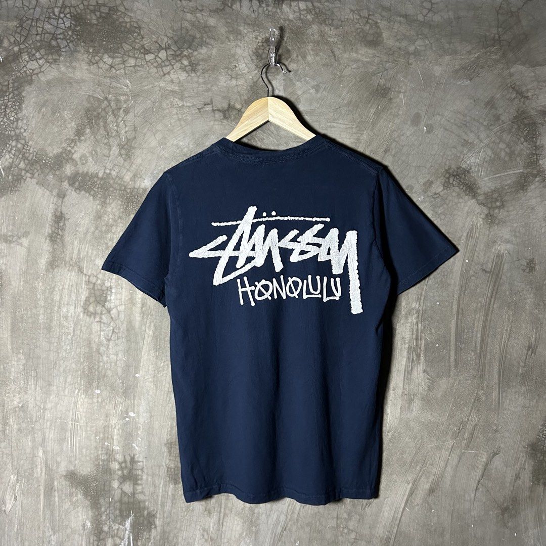 Stussy - Honolulu Chapter Tee (Category: Tshirts & Polo Shirts ) located in Tayabas. Submitted by streetdepartment (Listing ID 1466129756, Image 1). Description: Stussy - Honolulu Chapter Tee Very good condition Flaw/s: crackprints and needswash Size: Small Measurements (inches): Width: 18.8” Length: 26” Price: 580 + shipping fee Dm to purchase! Note: Manage your expectations as you are dealing with secondhand items. Color may vary due to lightin