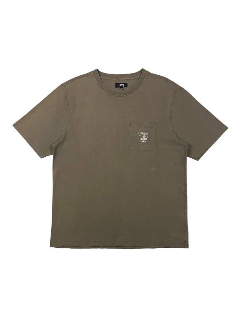 Stussy - Spade Jars S/S Pocket Tee (Category: Tshirts & Polo Shirts ) located in Puerto Princesa. Submitted by rrugsgallery (Listing ID 1466128458, Image 1). Description: Stussy - Spade Jars S/S Pocket Tee Tagged Size: Large Dimensions Length: Width: 22 Condition: Very good Color rate: 9.5 Flaws: discoloration/faded part.