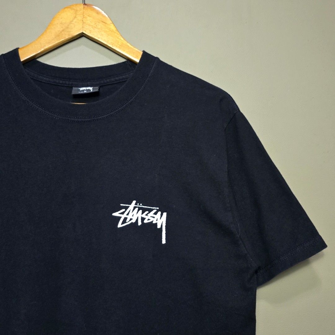 STUSSY CROWN SPADE BLACK TEE (Category: Tshirts & Polo Shirts ) located in Quezon City. Submitted by somewearinmnl (Listing ID 1466064455, Image 3). Description: STUSSY CROWN SPADE BLACK TEE - Size: MEDIUM - Dimension: 21 W" x 28 L" - Excellent Condition - Color rate: 9.8/10 - Issue: Minor Hairline Crackprints ( See Last 3 Photos - Color may vary due to lighting 📸.