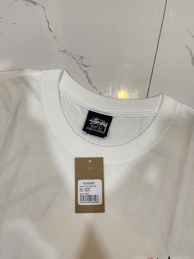 Stussy Tall Dice Tee White Size L (Category: Tshirts & Polo Shirts ) located in Cagayan de Oro. Submitted by c2_archive (Listing ID 1466040290, Image 3). Description: STUSSY DICE 🎲 BRANDNEW WITH HANGTAG PLASTIC DIMES 22-23x29 MINE:4,500+ sf NEGO.