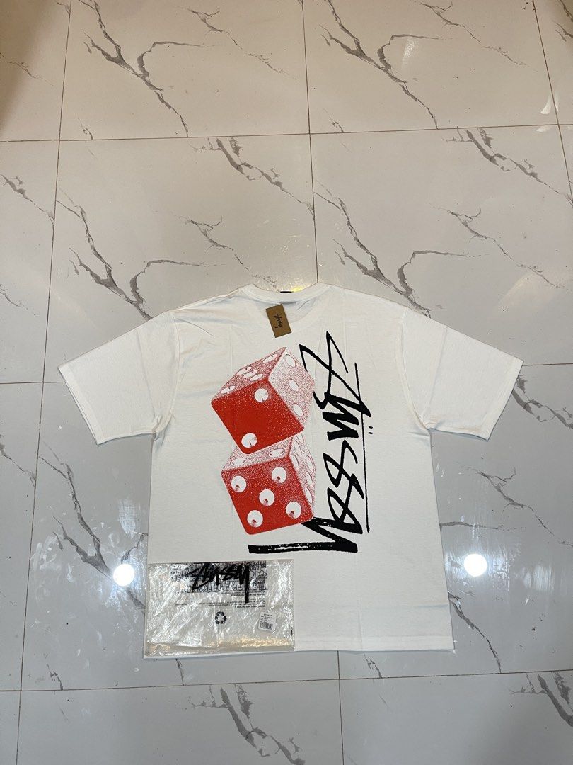 Stussy Tall Dice Tee White Size L (Category: Tshirts & Polo Shirts ) located in Cagayan de Oro. Submitted by c2_archive (Listing ID 1466040290, Image 1). Description: STUSSY DICE 🎲 BRANDNEW WITH HANGTAG PLASTIC DIMES 22-23x29 MINE:4,500+ sf NEGO.