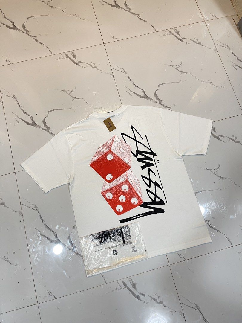 Stussy Tall Dice Tee White Size L (Category: Tshirts & Polo Shirts ) located in Cagayan de Oro. Submitted by c2_archive (Listing ID 1466040290, Image 2). Description: STUSSY DICE 🎲 BRANDNEW WITH HANGTAG PLASTIC DIMES 22-23x29 MINE:4,500+ sf NEGO.