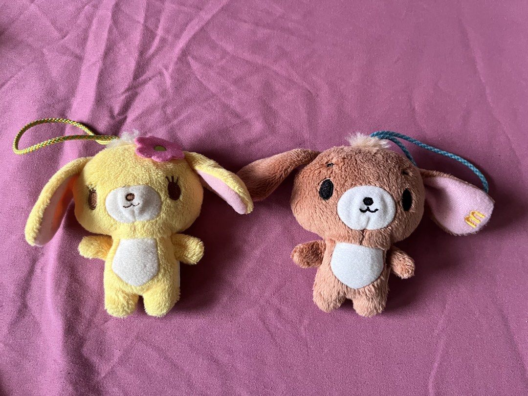 Sugarbunnies bag charm MCDONALDS (set) (Category: Plushies & Soft Toys) located in Paranaque City. Submitted by bonsaiart (Listing ID 1465989206, Image 1). Description: Pre owned Good condition Selling as set 1250+sf Payment via paymaya or gcash Shipping via j&t No to cod / cop /.