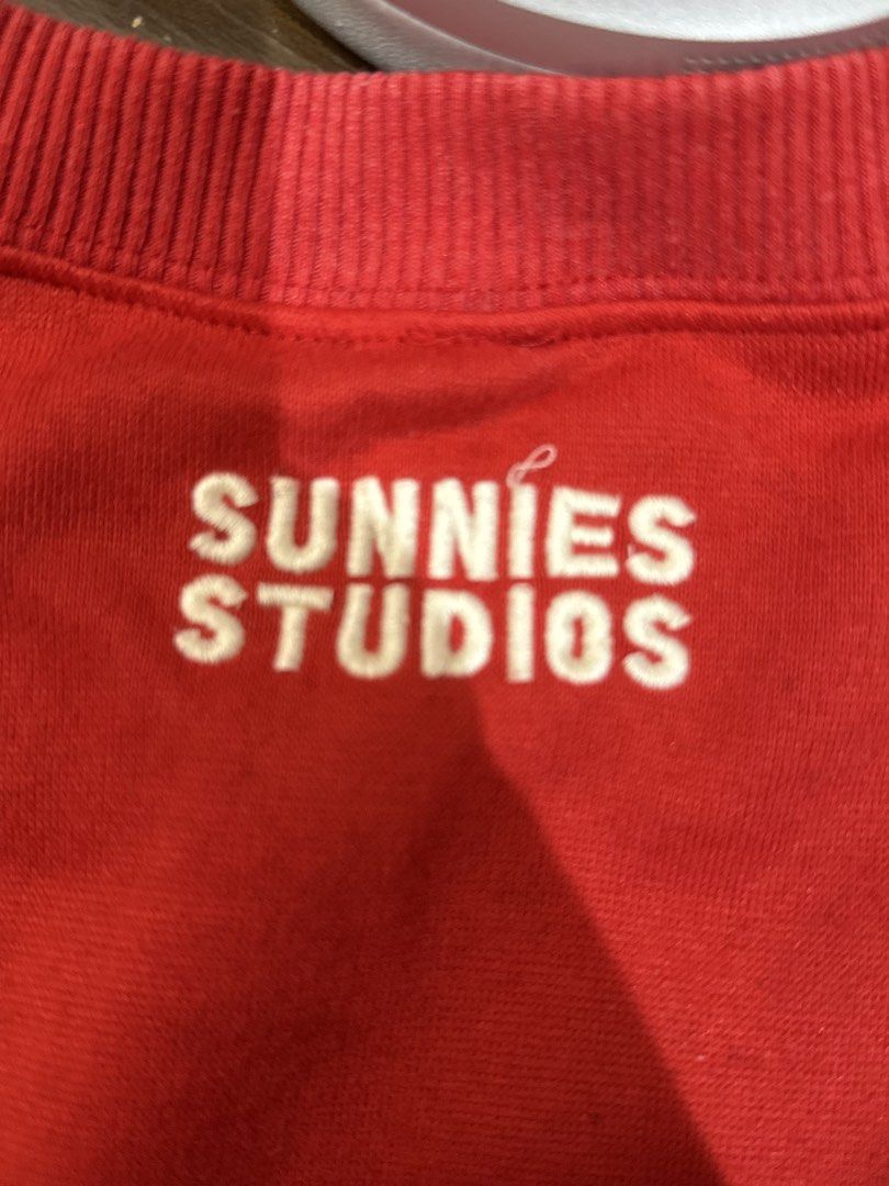 Sunnies Studios Red Llama Graphic Sweatshirt Size 2 (Category: Longsleeves) located in Quezon City. Submitted by nsseller (Listing ID 1466097023, Image 3). Description: - Brand: Sunnies Studios - Color: Red with white outline llama in glasses graphic - Size: Tag 2 (Can fit up to M) - Material: Soft fleece lining inside for extra warmth - Details: Crew neck, long sleeves, ribbed cuffs and hem - Condition: Clean and ready to wear.