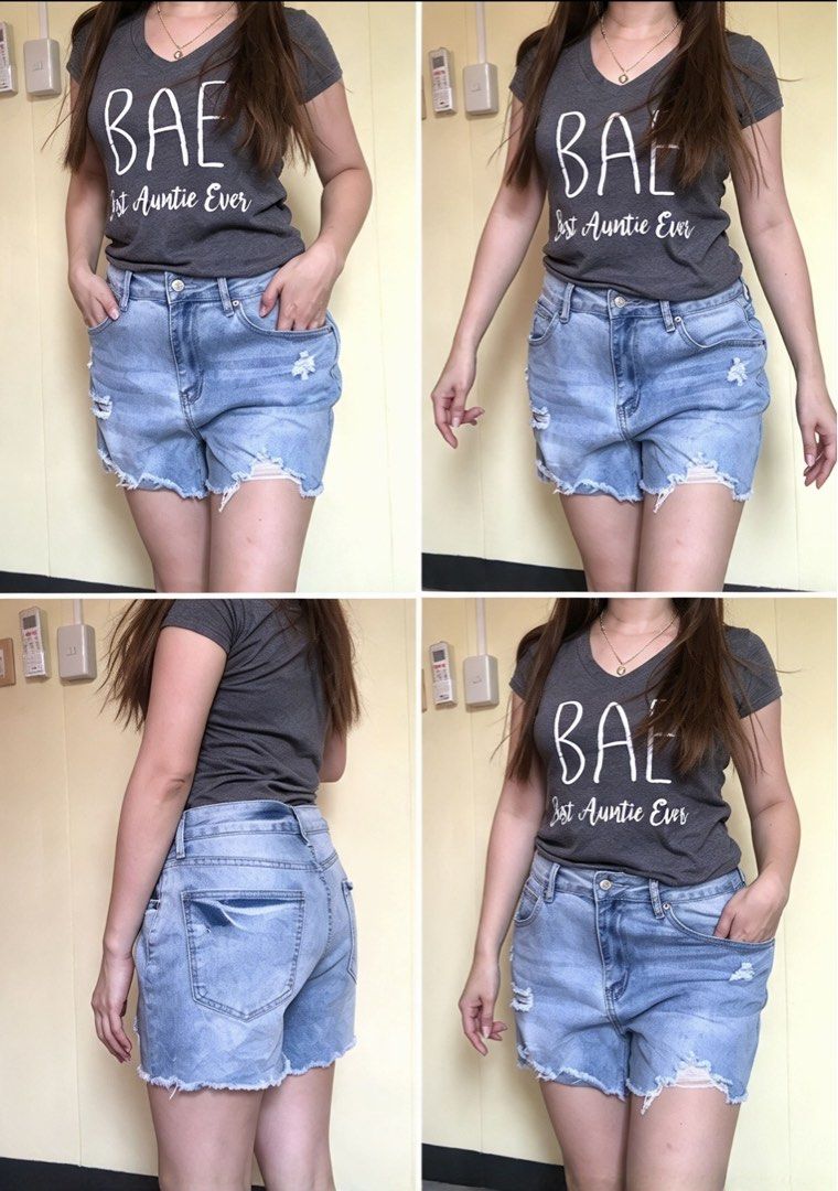 superstretch tattered denim size 32-36 (Category: Shorts) located in Noveleta. Submitted by prelovedmylabs (Listing ID 1466093627, Image 1). Description: no issue.
