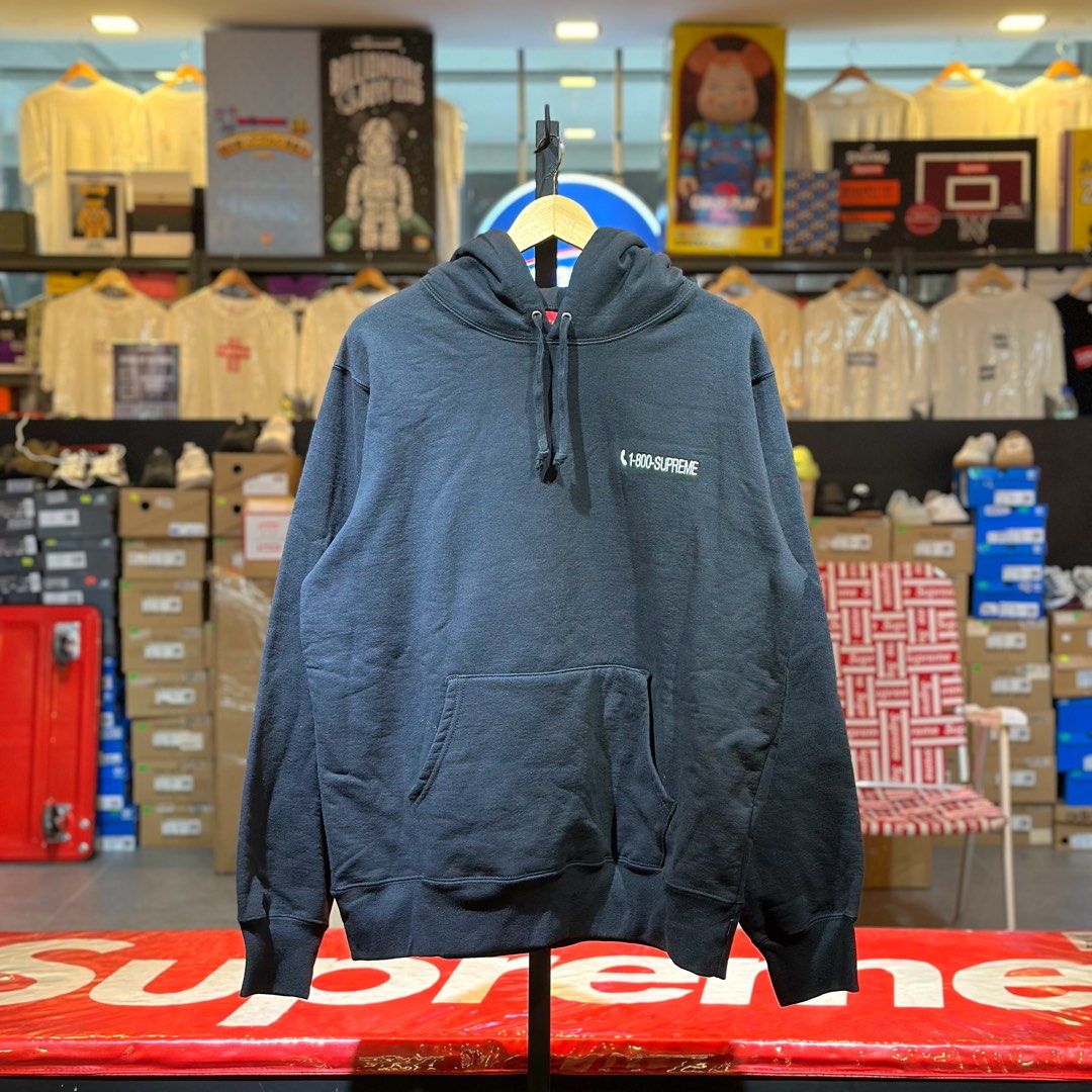 Supreme 1-8000 Hoodie (Category: Coats, Jackets and Outerwear) located in Quezon City. Submitted by inside_plug (Listing ID 1466026389, Image 2). Description: For Sale Supreme 1-800 Hoodie Black - XL Brandnew Dm us to purchase.