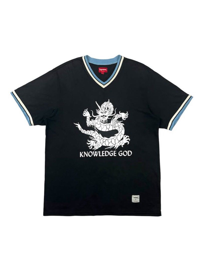 Supreme - Knowledge God Jersey (Category: Tshirts & Polo Shirts ) located in Puerto Princesa. Submitted by rrugsgallery (Listing ID 1466120467, Image 1). Description: Supreme - Knowledge God Jersey Tagged Size: Large Dimensions Length: 30.5 Width: 22 Condition: Very good Color rate: 9 Flaws: Minor signs of usage.