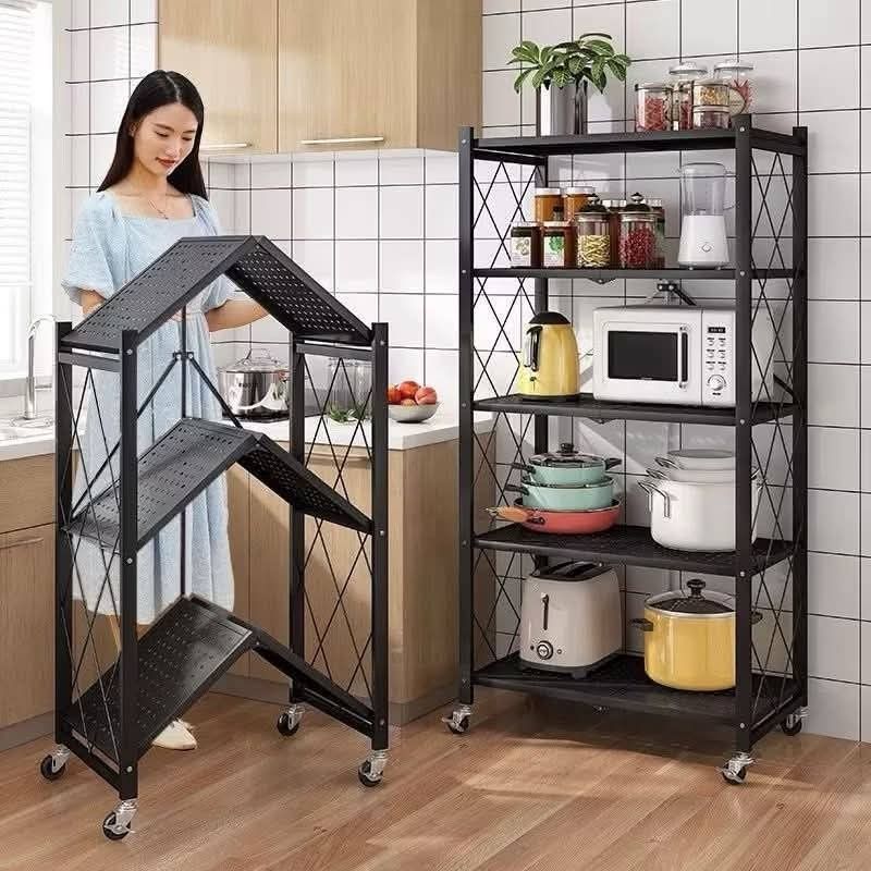 T Foldable Kitchen Rack Multifunction Foldable Metal Rack kitchen organizer No installation needed (Category: Looking For) located in Manila. Submitted by kimmychen123 (Listing ID 1466013294, Image 2). Description: pm for more details.