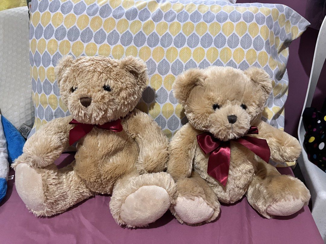 Teddybear (set#b8) (Category: Plushies & Soft Toys) located in Paranaque City. Submitted by bonsaiart (Listing ID 1466048443, Image 1). Description: Pre owned Good condition Selling as set 875+sf Payment via gcash or paymaya Shipping via j&t No to cop / cod / meetup.