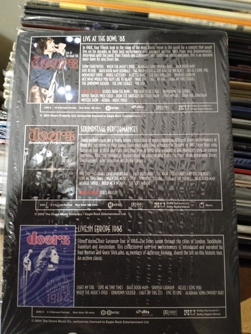 The doors live boxset deluxe dvd (Category: CDs & DVDs) located in Manila. Submitted by ramonrobin.cruz (Listing ID 1466035615, Image 2). Description: The doors live boxset deluxe dvd.