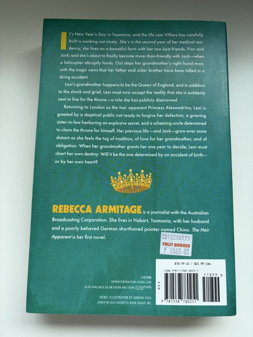 The Heir Apparent Paperback (Category: Storybooks) located in Mandaluyong City. Submitted by jgdeclutter1 (Listing ID 1466019114, Image 2). Description: The Heir Apparent Bought from Fullybooked Well taken care of Read only once No annotations or markings Good condition Meet-up: 📍 Megamall 📍 Ayala 30th Shipping: 📦 Lalamove available 🚚 Shipping fee shouldered by buyer.
