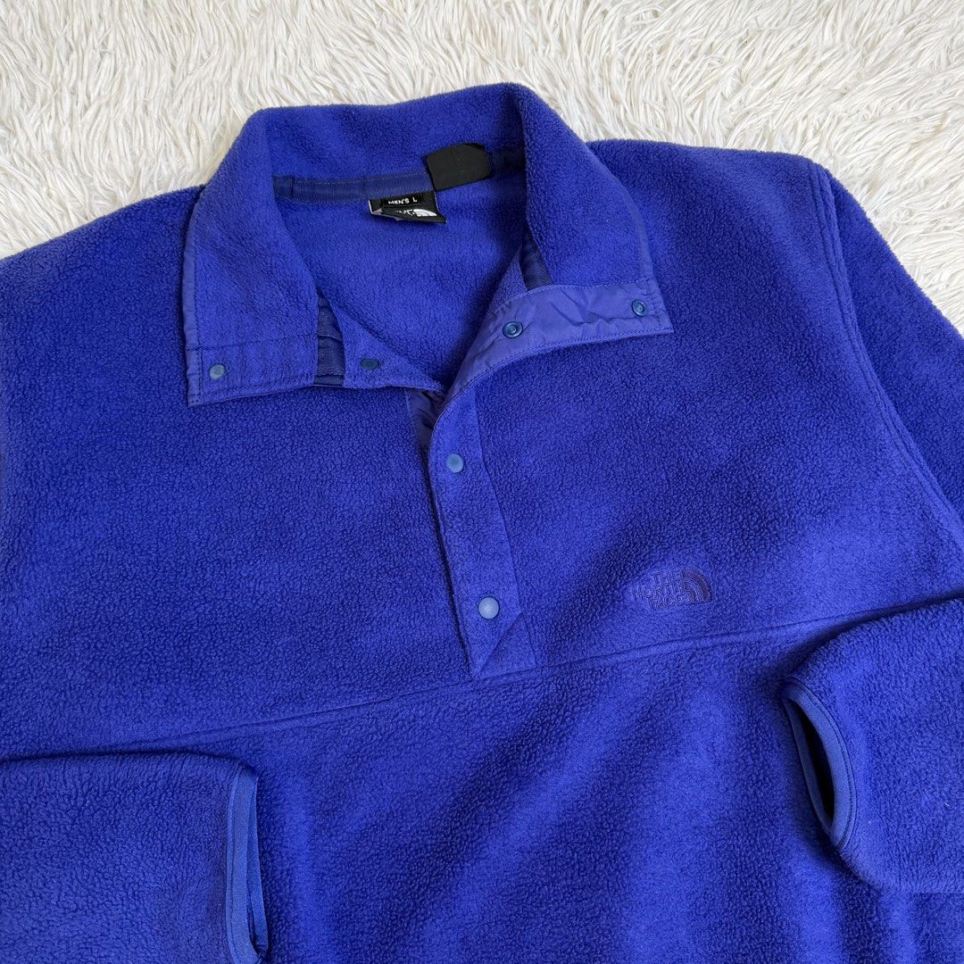 The north face (Category: Coats, Jackets and Outerwear) located in Baguio. Submitted by sellingtonshop (Listing ID 1466060321, Image 2). Description: s28. vintage The North face half snap fleece jacket Size: L Dimes: 26*24 Condition: excellent Issue: none Grab: 1080.