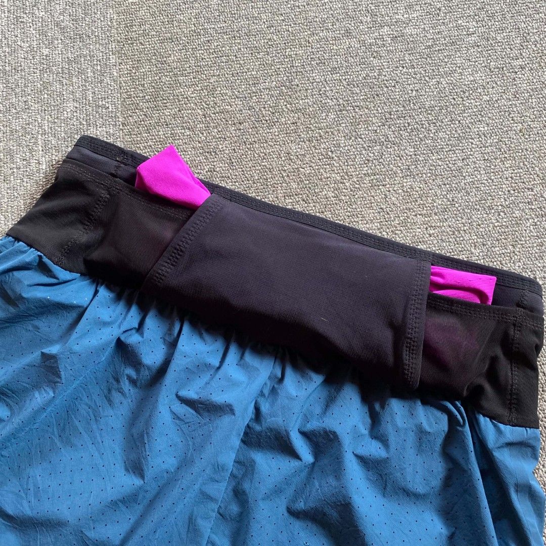 The North Face Enduris Trail Shorts (Category: Shorts) located in Tagum. Submitted by staysultry (Listing ID 1466092427, Image 3). Description: - Brand: The North Face - Color: Blue with black waistband - Storage: Built-in 360-degree stash pockets around the back - Material: Perforated fabric for maximum ventilation and water-resistant finish - Details: TNF logo printed near the hem - Condition: Excellent / High quality - Mode of Payment: GCash, 
