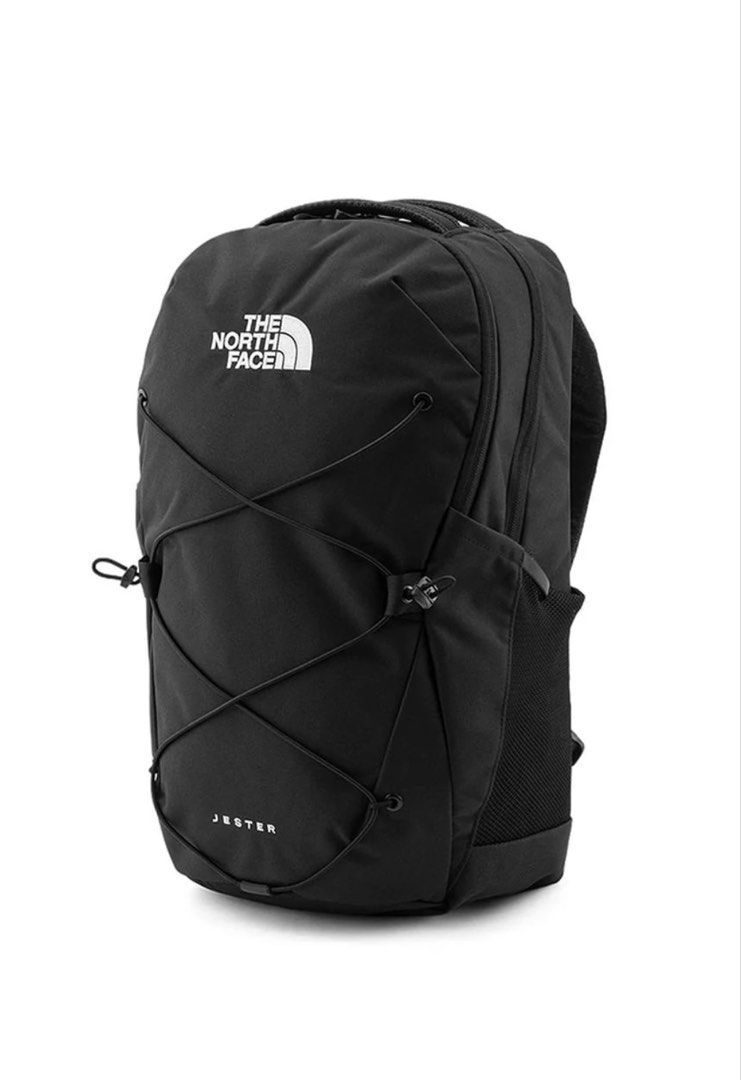 The North Face Jester Backpack Black (Category: Backpacks) located in Manila. Submitted by lucky777_777 (Listing ID 1466046614, Image 2). Description: - Authentic The North Face Jester backpack in classic black with white logo embroidery - Front bungee cord system for secure external storage - Durable fabric construction built for daily commutes, school, and hikes - Padded shoulder straps and back panel for all-day comfort - Spacious interior wit