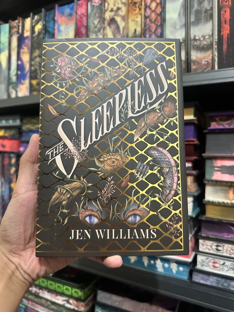The Sleepless by Jen Williams OwlCrate Special Edition (Category: Storybooks) located in Pasay City. Submitted by library_hecate (Listing ID 1465963073, Image 1). Description: - Title: The Sleepless by Jen Williams (OwlCrate Special Edition) - Format: Hardcover with custom dust jacket - Design: Foiled cover art on both sides and gorgeous sprayed edges - Condition: Pristine, clean pages with no bends or folds - Storage: Kept safely on a bookshelf 
