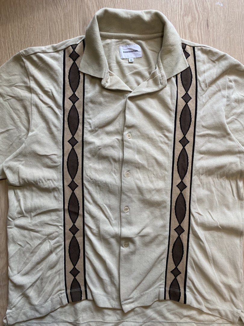 Thisisneverthat Button Up S/S Polo Ivory (Category: Formal Shirts) located in Zamboanga. Submitted by ak.hunt (Listing ID 1466045117, Image 2). Description: Size medium Dimes: Width pit to pit 22 Length f26 b28 Condition excellent No issue Pm📩 .