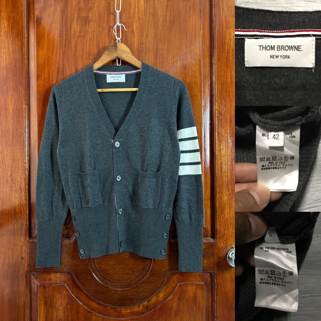 THOM BROWNE (Category: Coats, Jackets and Outerwear) located in Lingayen. Submitted by lacesteja15958 (Listing ID 1465993825, Image 1). Description: THOM BROWNE 🔥 DIMES: 18x23.5 SIZE: 42 ON TAG COLOR RATE: 9.8/10 EXCELLENT CONDITION MINE: 1499.