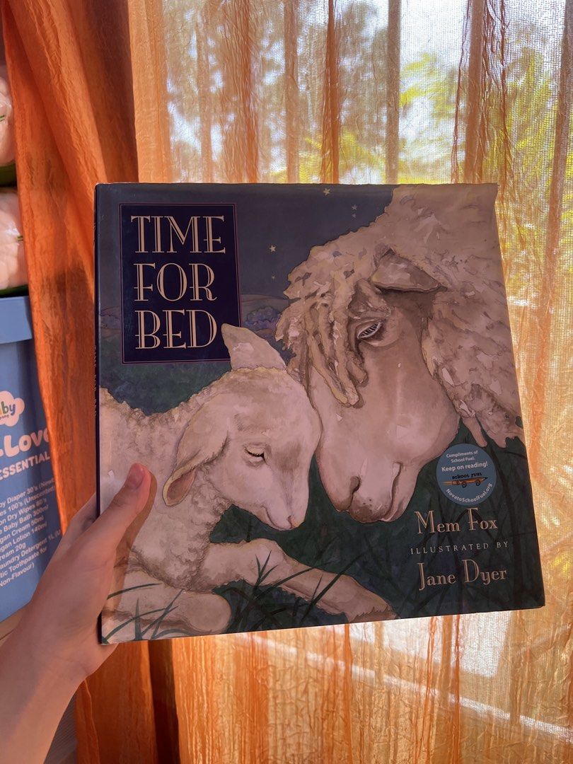 Time for Bed by Mem Fox Picture Book (Category: Children's Books) located in Quezon City. Submitted by joybautista05 (Listing ID 1465969260, Image 1). Description: - Title: Time for Bed - Author: Mem Fox | Illustrator: Jane Dyer - Format: Hardcover picture book - Condition: Clean cover, crisp pages, minor sticker on front corner from a school program - Highlights: Sweet bedtime story with gentle animal illustrations, perfect for young kids.