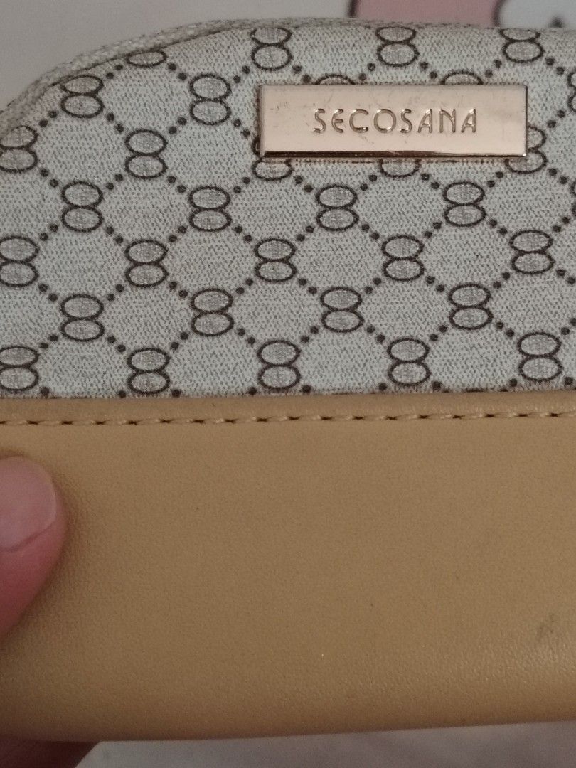 Title: Secosana Pouch + Mikaela Wallet — Bundle Set | Pre-loved (Category: Luxury Bags & Wallets) located in Zamboanga. Submitted by elzza_846 (Listing ID 1465963724, Image 2). Description: Two items in one bundle! ✨ ✅ Secosana Small Pouch ​ - Cream & beige monogram design ​ - Slight fading/discoloration on the lower leather part (shown in photos) ​ - No tear, no hole, zipper works perfectly ​ - Great for coins, cards, lip balm & small essentials