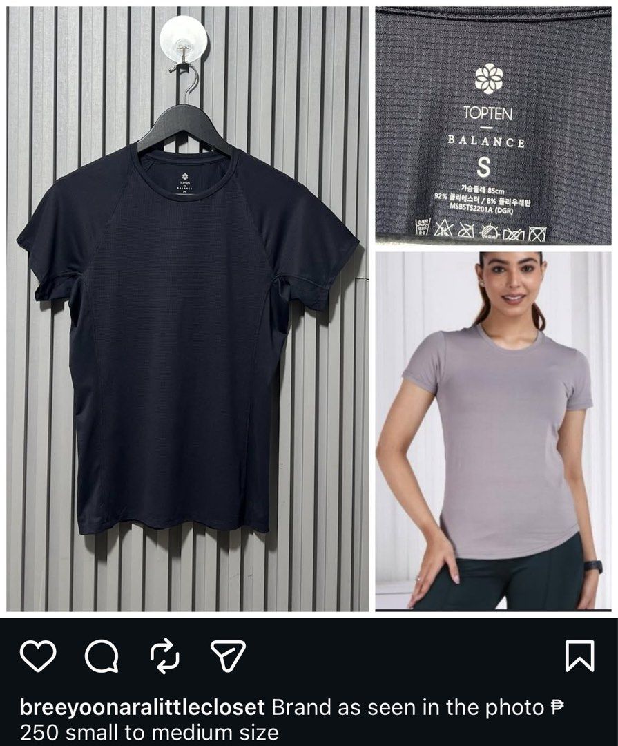 Topten Drifit top (Category: Activewear) located in Iligan City. Submitted by sherriejar15721 (Listing ID 1465997187, Image 1). Description: Small on tag .