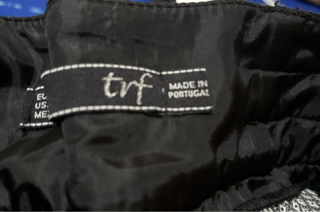 trf Mini Skirt Small - Medium (Category: Skirts) located in Quezon City. Submitted by garagesale2026 (Listing ID 1466144165, Image 3). Description: - Used once - In very good condition - Runs big, XS on tag, fits up to Medium - With adjustable lace-up rope waist - Black waistband; Black & White geometric patter; 2 pockets on the side.