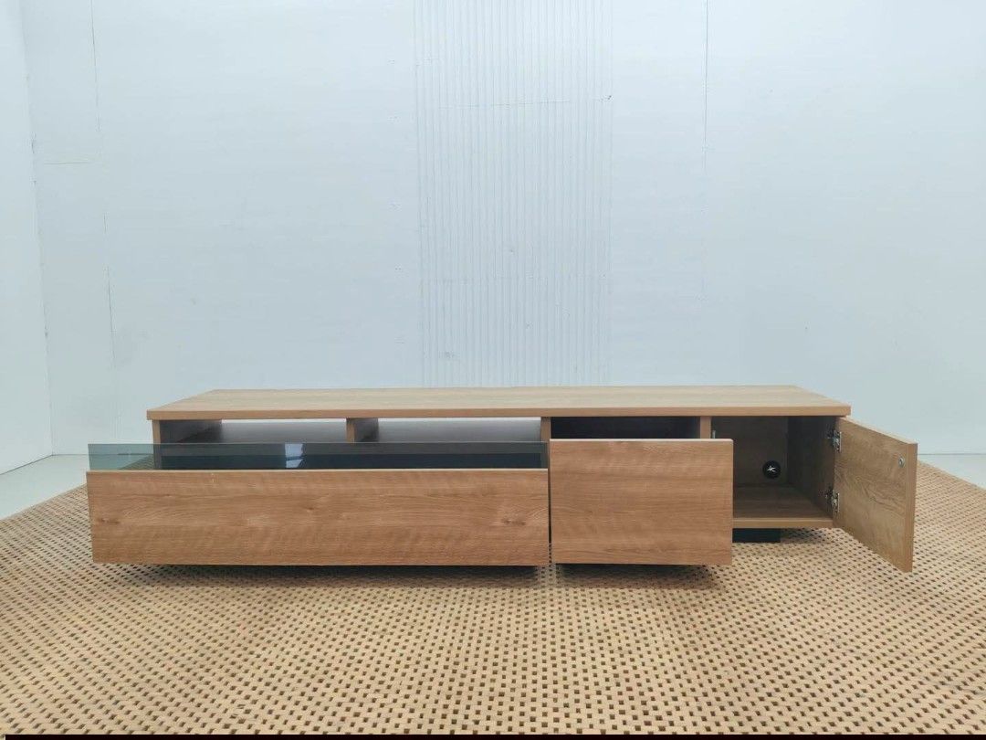 Tv Rack (Category: TV Consoles) located in Meycauayan. Submitted by marygracecasimiro (Listing ID 1466155714, Image 2). Description: Scandinavian Inspired Wooden TV Rack Price: 11,900 Sale:9,900 L71 x W17 x H14.5 In good condition💚/🩷.