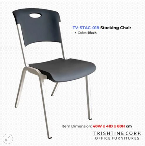TV-STAC-018 | Stackable Chair (Category: Office Furniture & Fixtures) located in Caloocan City. Submitted by jimtapitan_trishtinecorp. (Listing ID 1466011639, Image 1). Description: Dimension: W40 x D41 x H80 Color: Black DISCLAIMER: PRICE IS FOR POSTING PURPOSES ONLY.