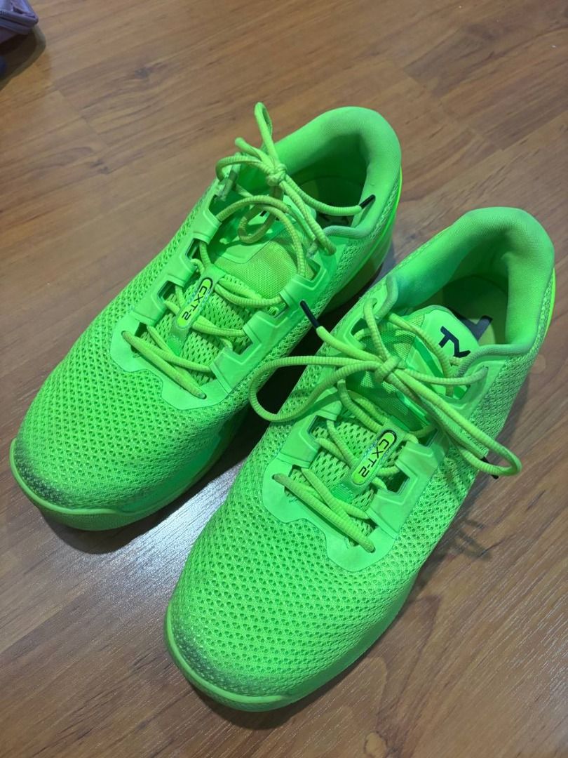 TYR CXT-2 Elite Carbon Trainer Training Shoes (Category: Sneakers) located in Caloocan City. Submitted by wildbird_086d1b (Listing ID 1466069788, Image 1). Description: The TYR CXT-2 Elite Carbon Trainer in "Limelight" (Color Code: 327) is a premium, competition-focused cross-training shoe dubbed by the brand as the world's first "super trainer". Combining high-end running shoe mechanics with cross-training stability, it is engineered specificall