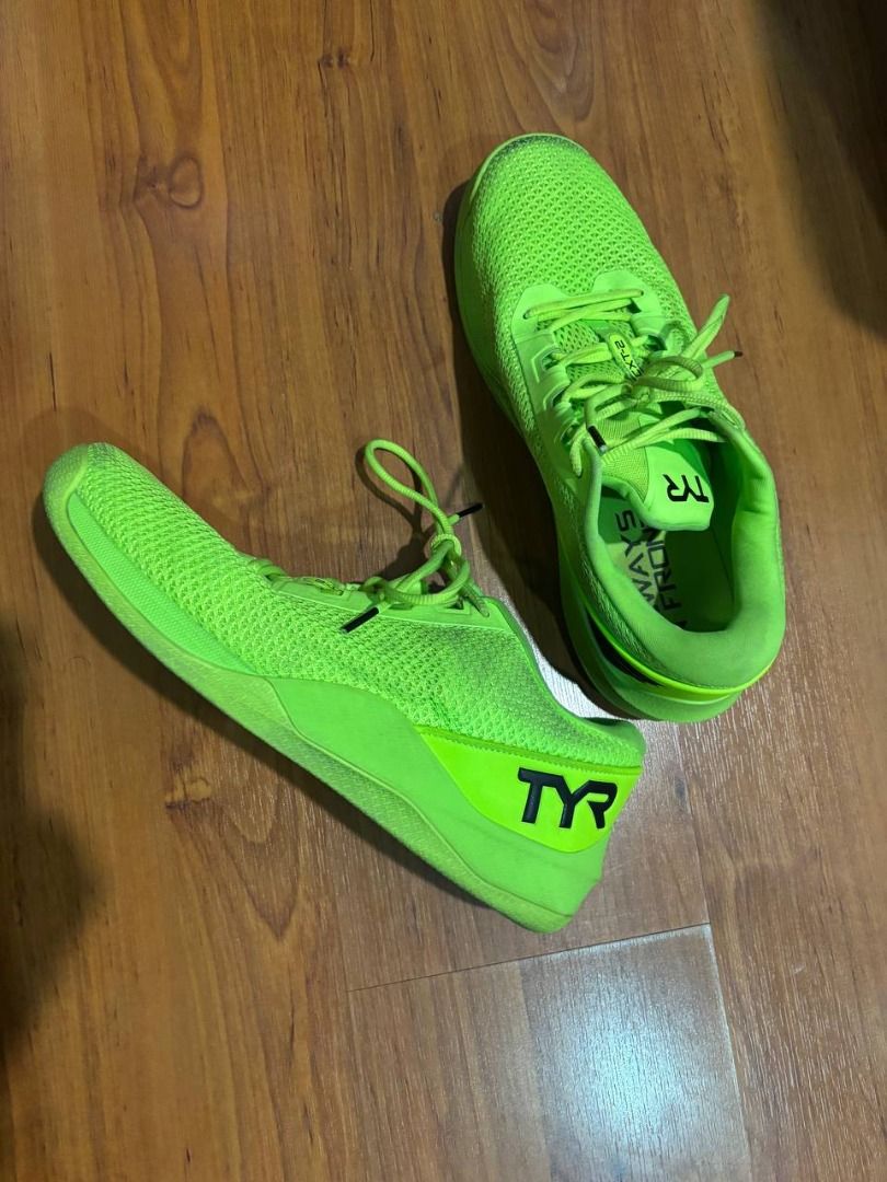 TYR CXT-2 Elite Carbon Trainer Training Shoes (Category: Sneakers) located in Caloocan City. Submitted by wildbird_086d1b (Listing ID 1466069788, Image 2). Description: The TYR CXT-2 Elite Carbon Trainer in "Limelight" (Color Code: 327) is a premium, competition-focused cross-training shoe dubbed by the brand as the world's first "super trainer". Combining high-end running shoe mechanics with cross-training stability, it is engineered specificall