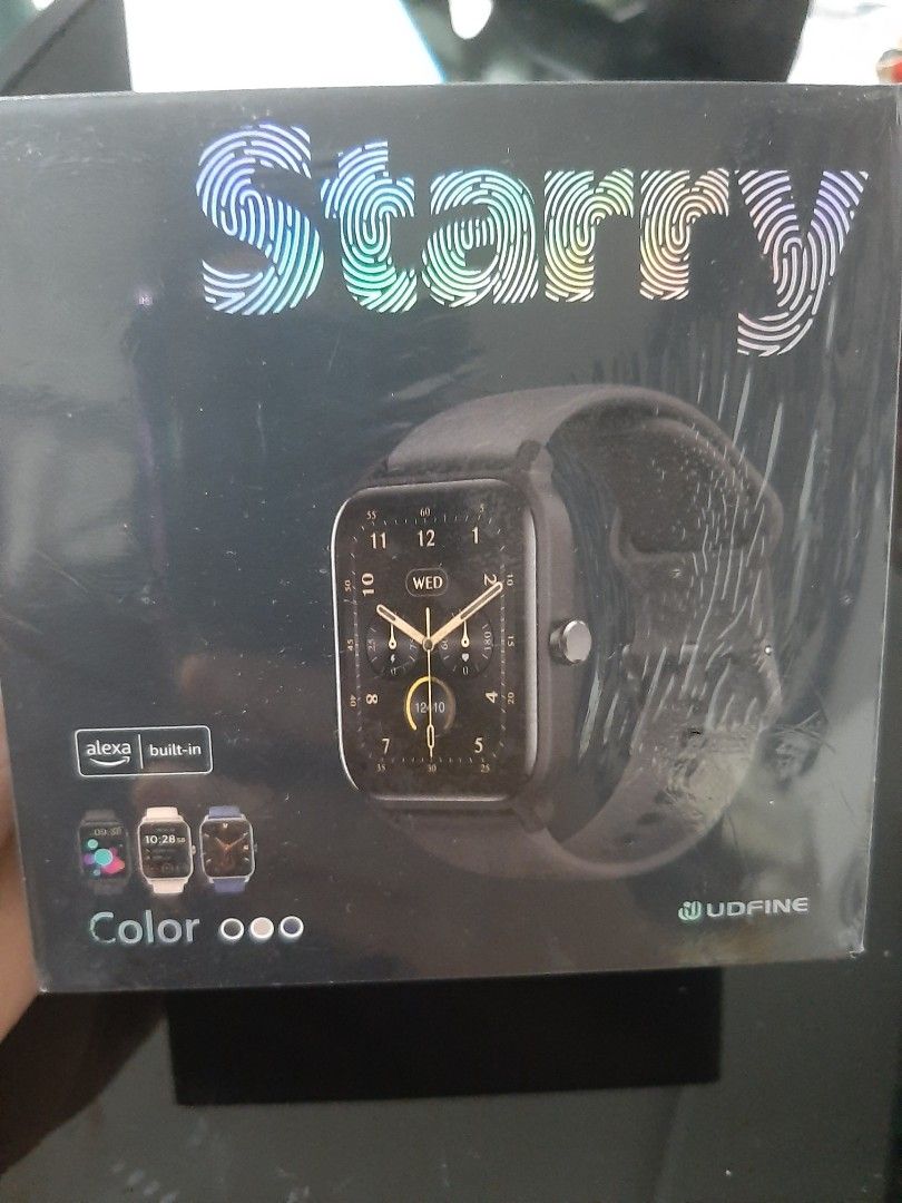 UDFINE SMART WATCH STARRY BLACK (Category: Wearables & Smart Watches) located in Baras. Submitted by iambriane07 (Listing ID 1465976491, Image 1). Description: brand new naka box at sealed plastic pa for sure buyer only no cod pick up lalamove jnt cash gcash.