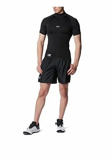 Under Armour Black Short Sleeve Mock Neck Compression Shirt (Category: Activewear) located in Davao. Submitted by drayliii (Listing ID 1466064713, Image 1). Description: UA compression shirt Size large Good as new 380 add ship - Brand: Under Armour - Item: Men's compression top - Color: Black with white logo - Size: Large - Fit: Snug, stretchy fabric - Design: Short sleeves, mock neck collar, lower hem label - Ideal for: Workouts, running, or spo