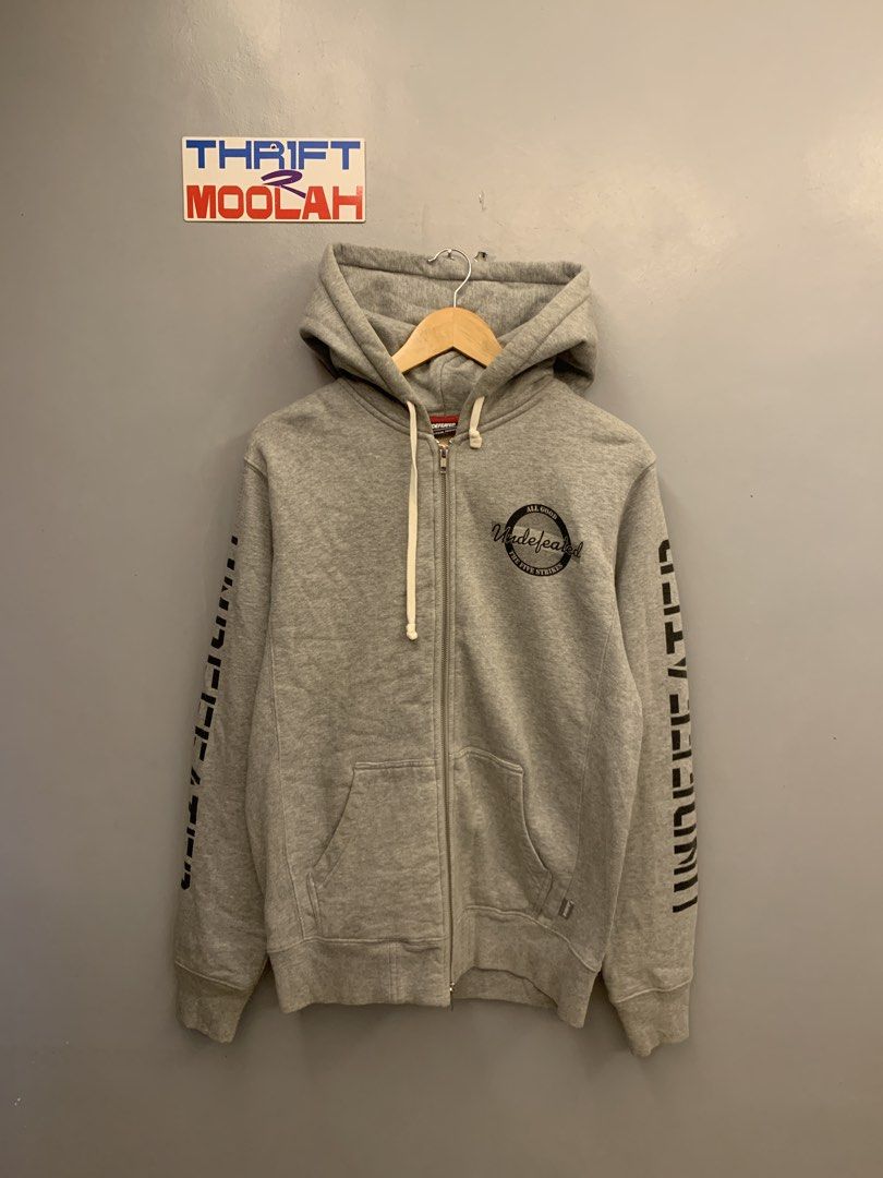 UNDFTD ZIP UP HOODIE “ALL GOOD THE FIVE STRIKES SCRIPT (Category: Hoodies) located in Cavite. Submitted by thrift2moolah (Listing ID 1465987540, Image 1). Description: ( SOBRANG SOLID NETO PAG AYAW NYO PSG TO SAKIN MATIK ) 😤🔥 - UNDFTD ZIP UP HOODIE ALL GOOD THE FIVE STRIKES SCRIPT Size M on tag 22-23/28 Boxy fit, Heavy Cloth No issue 800 add sf only .