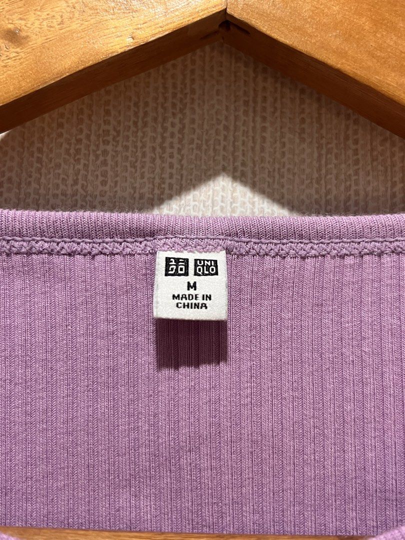 Uniqlo Purple Ribbed Roundeck Top (Category: Shirts) located in Manila. Submitted by preloved_items122 (Listing ID 1466027406, Image 3). Description: .