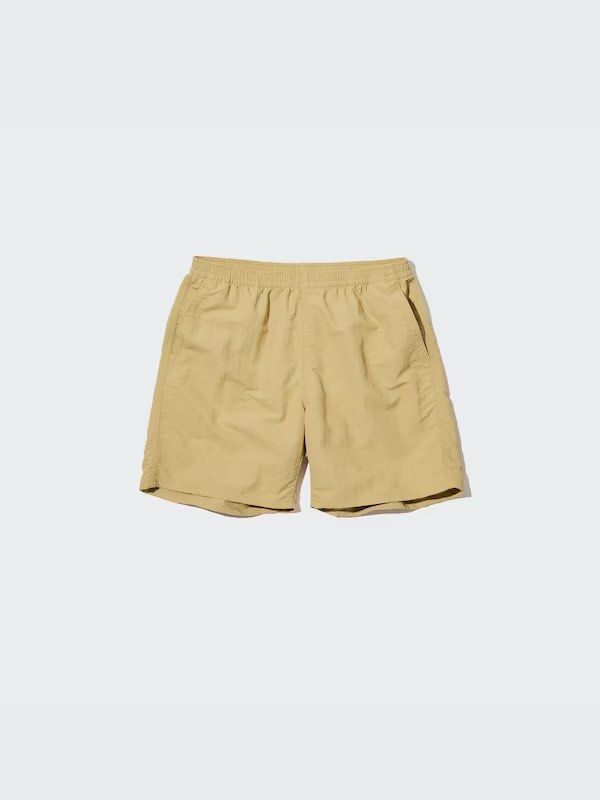 UNIQLO Swimming Shorts (Category: Swim Trunks & Board Shorts) located in Las Pinas. Submitted by sellerkjb (Listing ID 1466153663, Image 1). Description: PRELOVED - 100% nylon fabric with added water-repellent function. - Amphibious shorts for the town or the beach. - Easy pull-on design. - Swimwear details include drainage holes in the back pockets. - Comes with a key cord. - Above-the-knee length for easy movement. - These amphibious shorts are