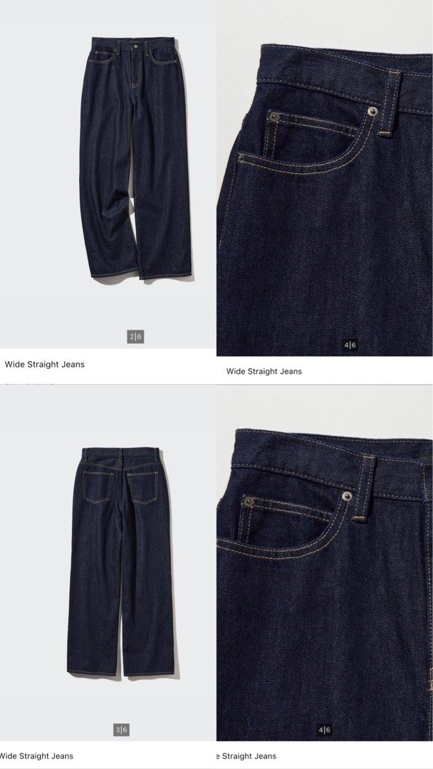 UNIQLO Wide Straight Jeans (Category: Jeans) located in Cavite. Submitted by olachica (Listing ID 1465998172, Image 2). Description: Size: 24, can fit 26-27 waist line High rise, relaxed straight leg No flaws but expect a bit of discoloration because of usage Actual worn photo : last pic RFS: decluttering.