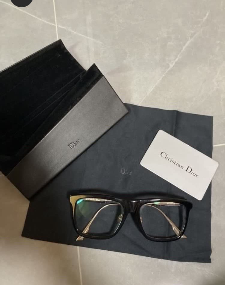 Unisex My Dior (Category: Sunglasses & Eyewear) located in Plaridel. Submitted by emilia.lily (Listing ID 1465978198, Image 1). Description: - Vintage Dior My Dior 01 (807) eyeglasses - Black acetate frame with gold accents - Rectangular shape - Lens width: 51mm, Bridge: 16mm, Temple: 145mm - Unisex design - Adjustable metal nose pads - Combines bold style with technical detailing.
