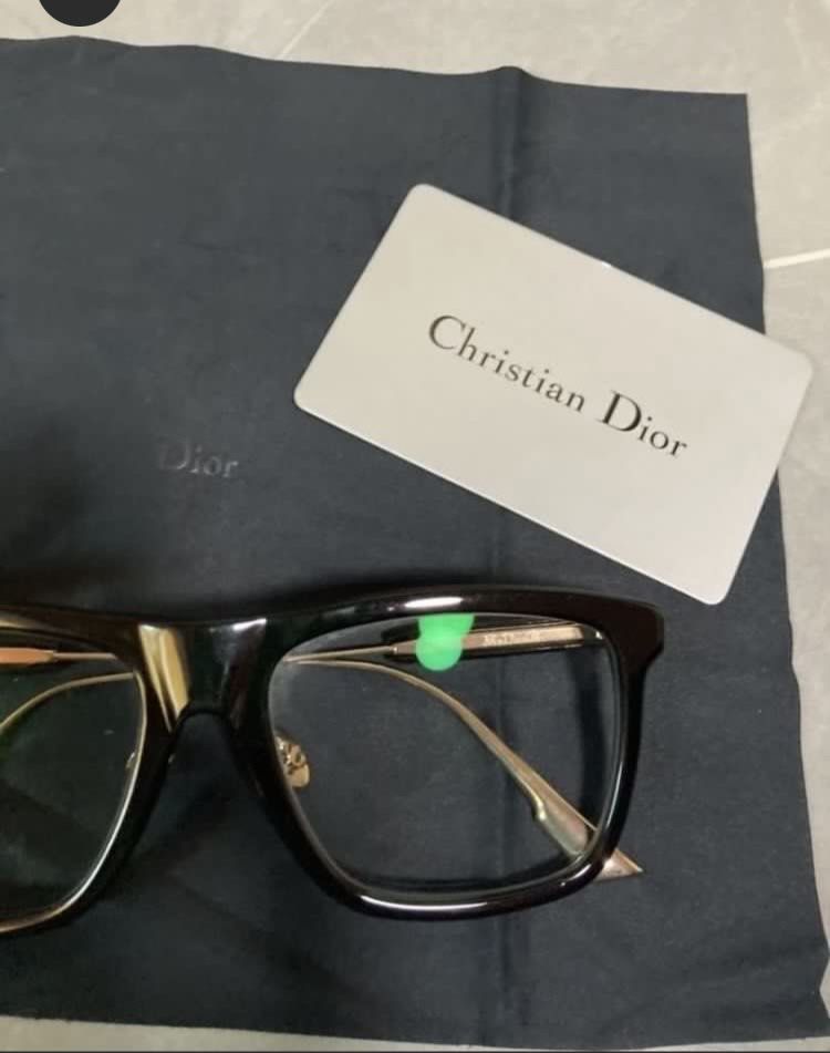 Unisex My Dior (Category: Sunglasses & Eyewear) located in Plaridel. Submitted by emilia.lily (Listing ID 1465978198, Image 2). Description: - Vintage Dior My Dior 01 (807) eyeglasses - Black acetate frame with gold accents - Rectangular shape - Lens width: 51mm, Bridge: 16mm, Temple: 145mm - Unisex design - Adjustable metal nose pads - Combines bold style with technical detailing.