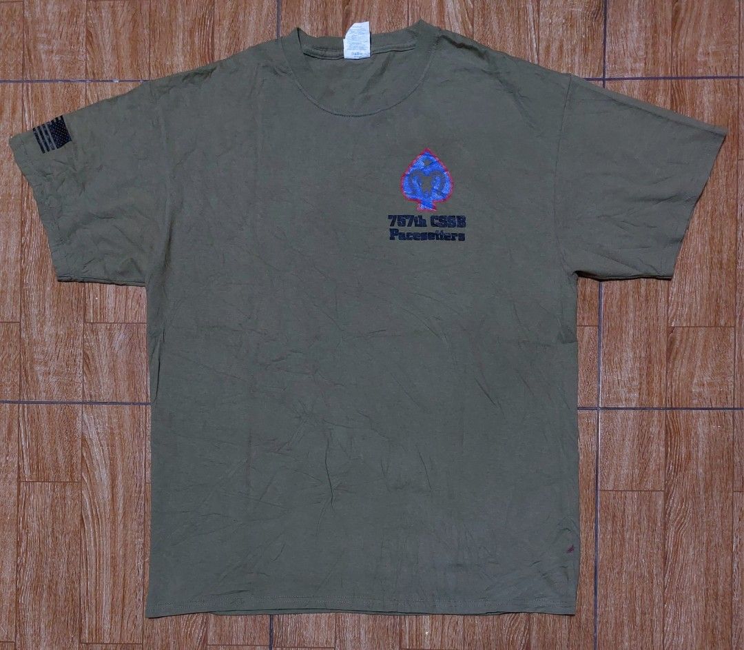 US Mil. 757th CSSB (Category: Activewear) located in Baguio. Submitted by wagwagan_001 (Listing ID 1466152337, Image 1). Description: excellent large 21.5 x 28.