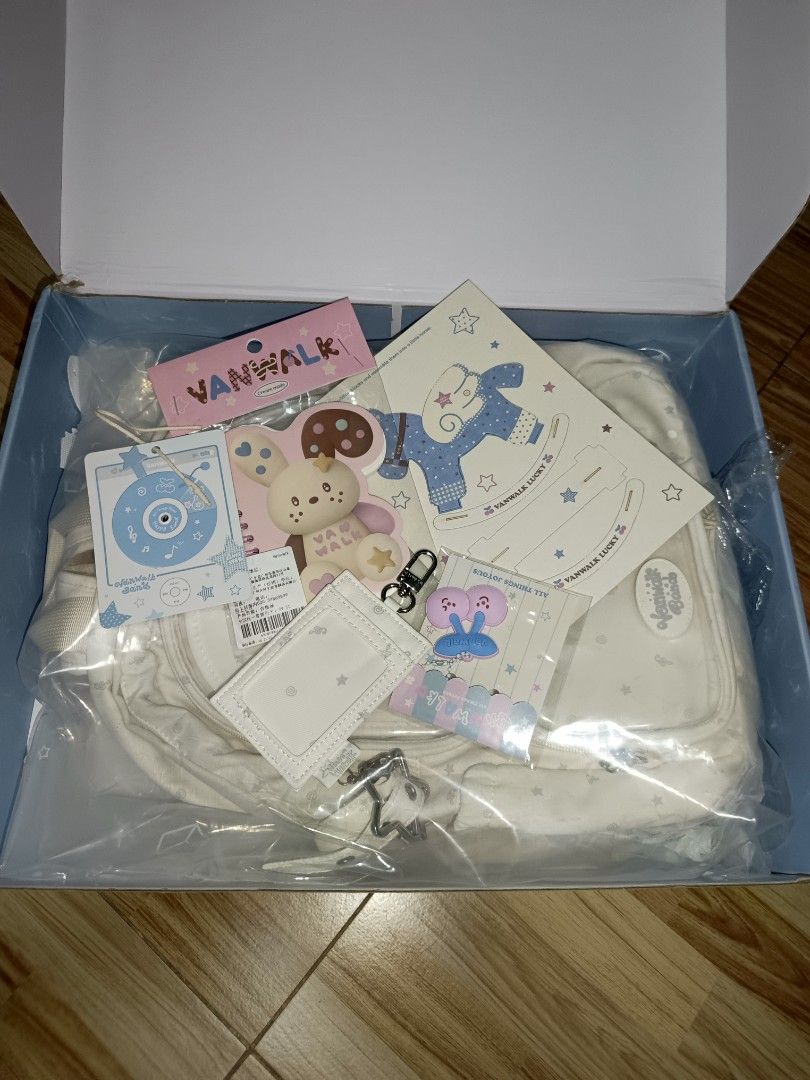 Vanwalk White Ita Backpack With Cute Accessories Gift Box (Category: Backpacks) located in Las Pinas. Submitted by cute.thingz (Listing ID 1466071552, Image 2). Description: PRICE BOUGHT: 1,700 SELLING PRICE: 1,300 - Like new and in original packaging, comes in a special gift box with the freebies from Vanwalk. - Material: Durable polyester fabric with a subtle star pattern - Dimensions: 39cm (H) x 25.5cm (L) x 13cm (W) - Capacity: Fits up to a 1