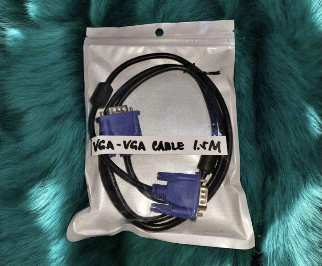 VGA TO VGA CABLE 1.5M (Category: Cables & Adaptors) located in Manila. Submitted by warm_jamin (Listing ID 1466043926, Image 1). Description: VGA TO VGA CABLE 1.5M Reliable VGA to VGA Cable 1.5M for connecting computers, laptops, monitors, projectors, and other VGA-compatible devices. ✓ VGA Male to VGA Male ✓ 1.5-meter length ✓ Clear and stable video connection ✓ Easy plug-and-play setup ✓ Durable and reliable for everyday use ✓ Perfect for home,