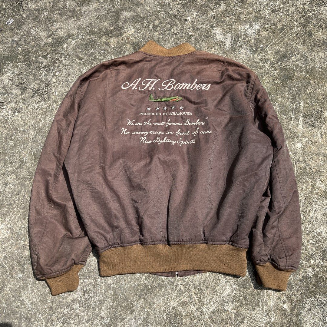 Vintage Abahouse Japan Bomber Jacket (Category: Coats, Jackets and Outerwear) located in Marikina City. Submitted by wayupcollective (Listing ID 1465987853, Image 2). Description: Vintage Abahouse Japan Bomber Jacket Size Large Good as new No flaws Measurement Length: 26” Width: 24”.