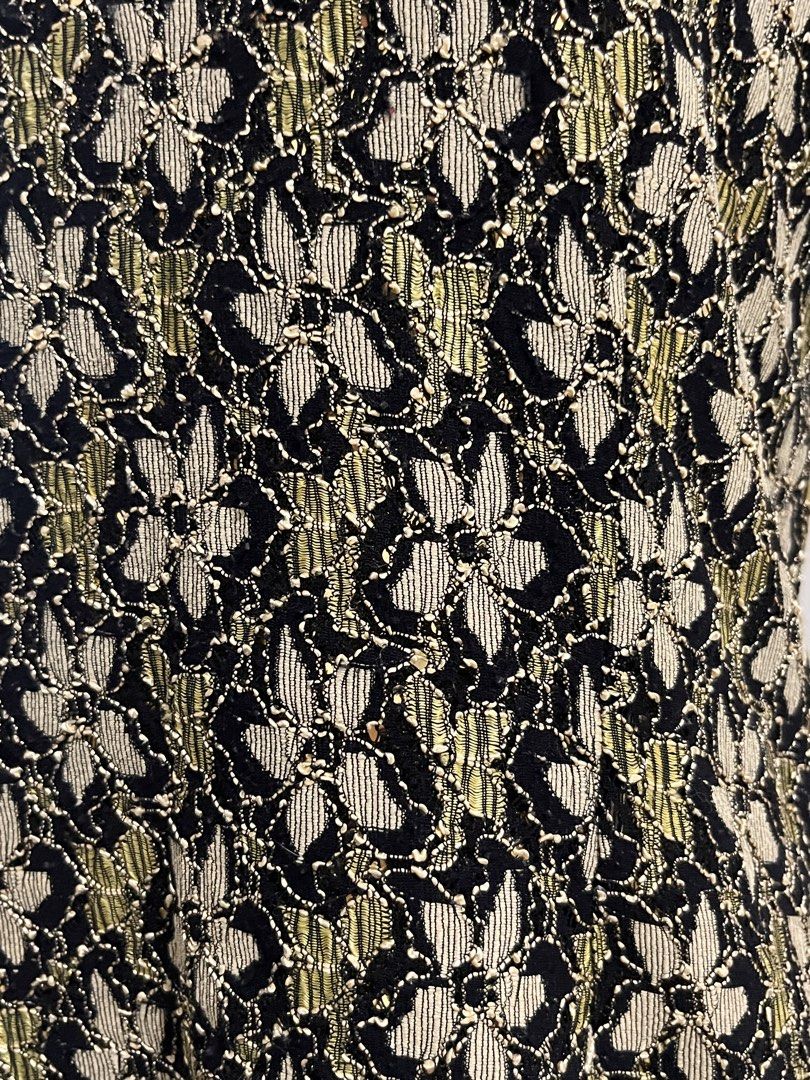 Vintage Metallic Pattern Polo Blouse with Satin Collar (Category: Blouses) located in Cabanatuan. Submitted by chinmndz (Listing ID 1465976801, Image 2). Description: Prices are negotiable !! ദ്ദി(˵ •̀ ᴗ - ˵ ) ✧ Feel free to ask for more details. - Striking black, gold, and cream patterned fabric - Contrasting rose gold satin collar and button placket - Button-up front with matching round buttons - Flattering slim fit cut through the body - Uniqu