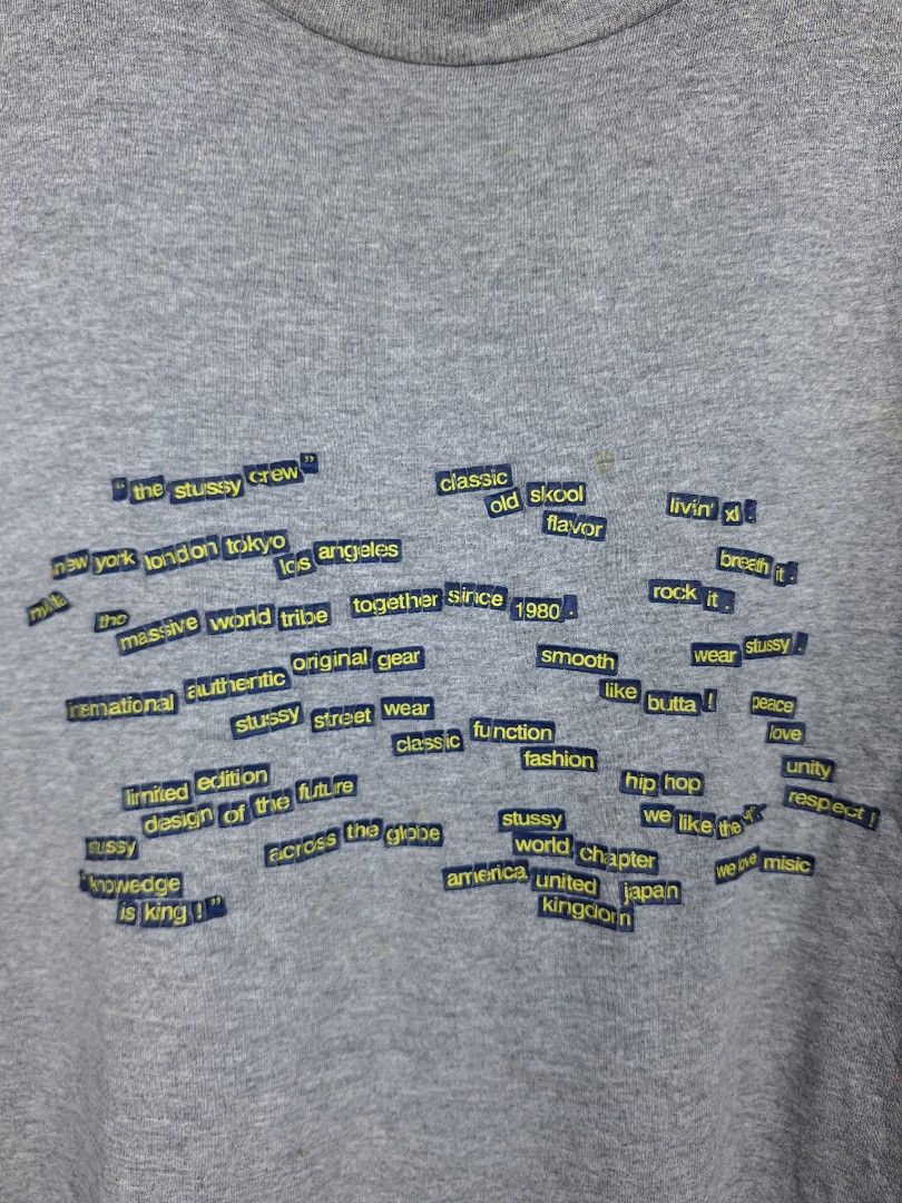 Vintage Stussy Shirt (Category: Tshirts & Polo Shirts ) located in Sibulan. Submitted by studioxano (Listing ID 1466033138, Image 3). Description: Vintage Stussy Shirt - P650 + SF SIZE L-2XL OVERSIZE Length 31.5 / Width 27.5 Good condition sign usage and pinholes needwash Loc: Dumaguete city.