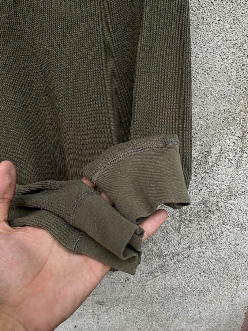 waffle henley (Category: Coats, Jackets and Outerwear) located in Polangui. Submitted by thruftgineer (Listing ID 1466041150, Image 3). Description: -new meta??? -bagay sa matcha on a hot sunny day.