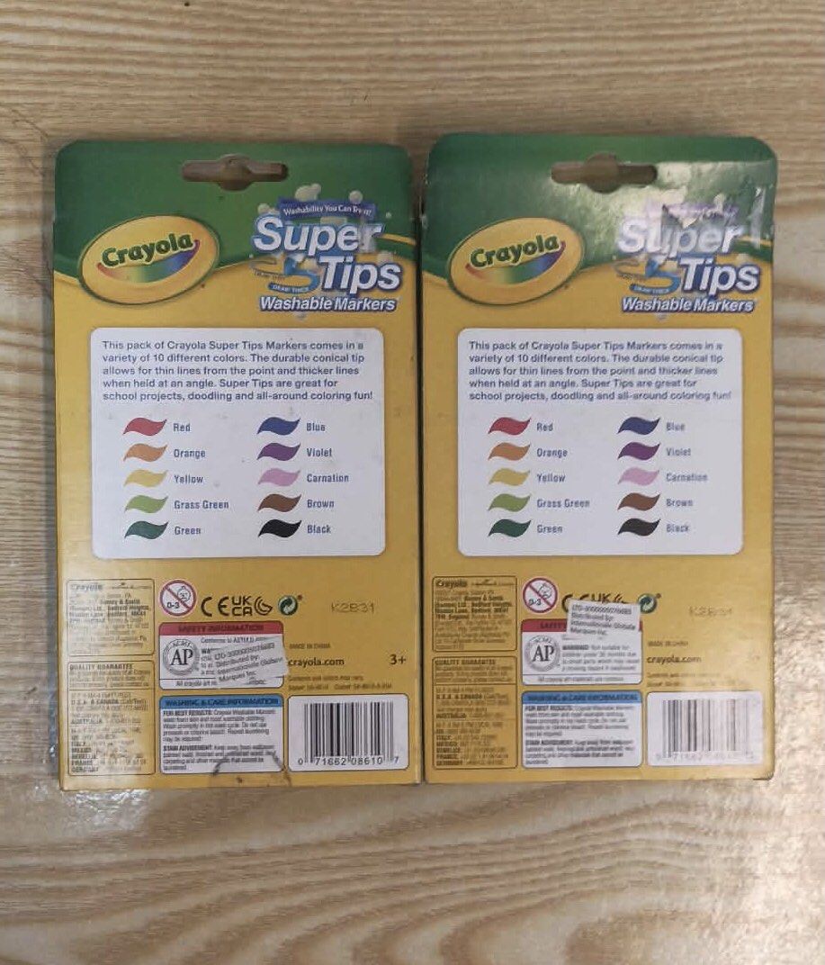 Washable Markers (Category: Educational & Learning Toys) located in Taytay. Submitted by crisha14344 (Listing ID 1465998443, Image 2). Description: Fix Price na po From toy kingdom Decluttering Kc naka-stock nalang po 450 na po sa dalawa Bago po yan .