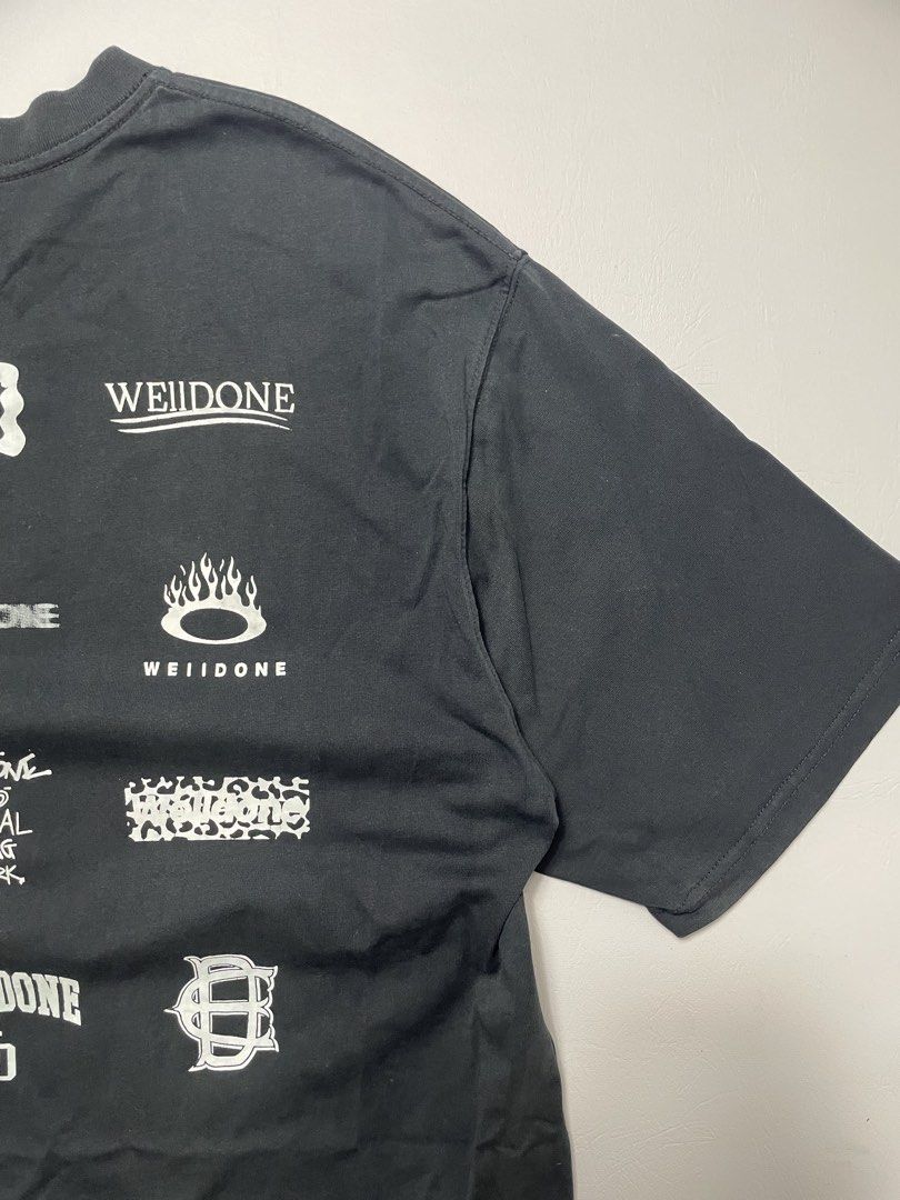Welldone track multi logo tee (Category: Activewear) located in Urdaneta. Submitted by northdrops_asian (Listing ID 1466005307, Image 2). Description: 9/10.