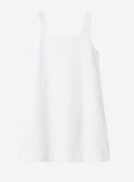 White Tank Dress (Category: Dresses) located in Cebu City. Submitted by wearhousebyhya (Listing ID 1465989958, Image 2). Description: - Brand: Sierra Manila - Color: Clean solid white - Style: Square neckline with thick straps, straight silhouette, with pockets - Length: Mid-thigh - Fabric: Lightweight and breathable, perfect for warm weather.